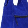 Bőr táska shopper bag Genuine Leather kék 8023